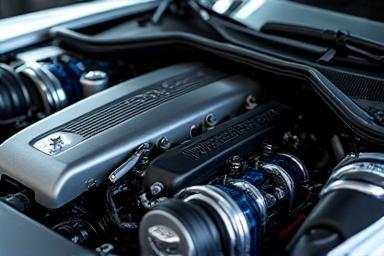 Engine bay after professional cleaning